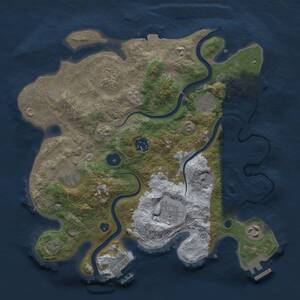 Thumbnail Rust Map: Procedural Map, Size: 3287, Seed: 2116388101, 12 Monuments