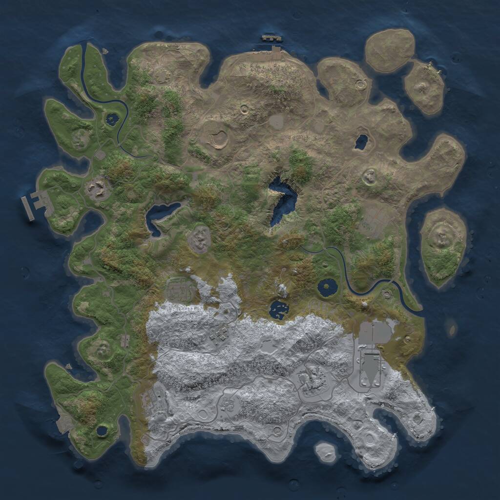 Rust Map: Procedural Map, Size: 4000, Seed: 2024041001, 15 Monuments