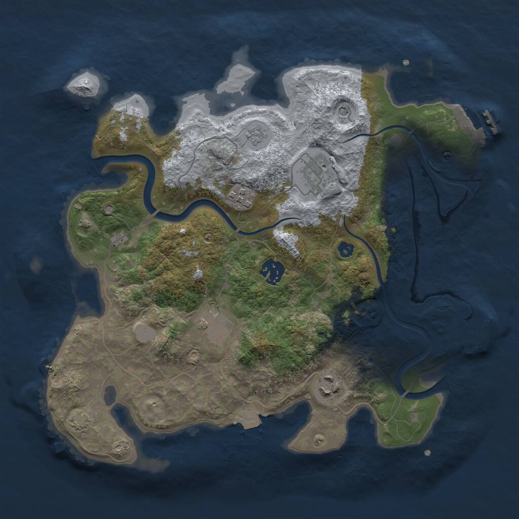 Rust Map: Procedural Map, Size: 3250, Seed: 787811, 11 Monuments