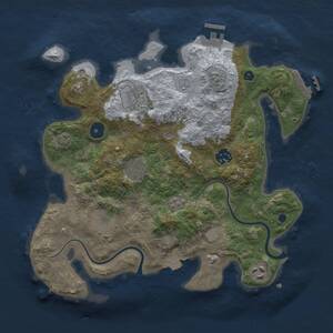 Thumbnail Rust Map: Procedural Map, Size: 3250, Seed: 787811, 12 Monuments