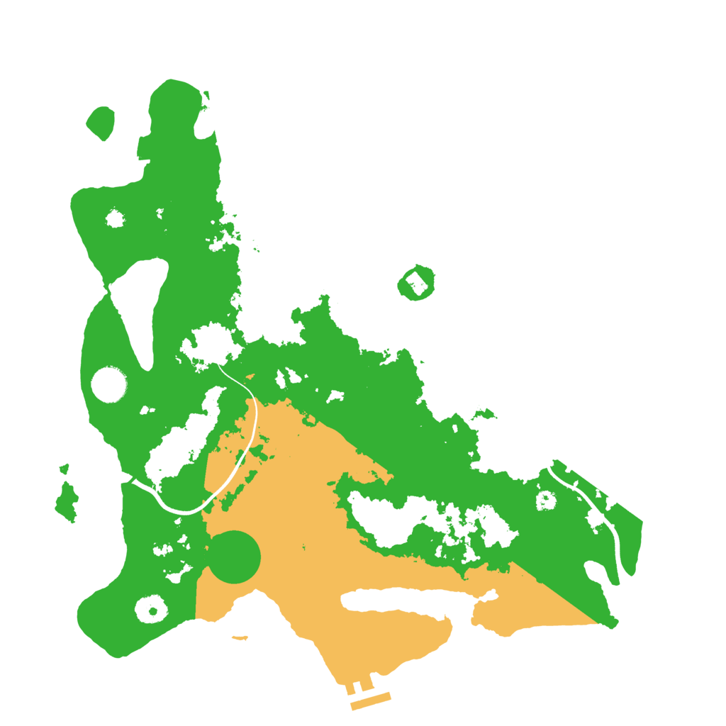 Biome Rust Map: Procedural Map, Size: 3600, Seed: 1990840498