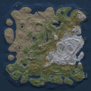 Thumbnail Rust Map: Procedural Map, Size: 4500, Seed: 2103906292, 16 Monuments