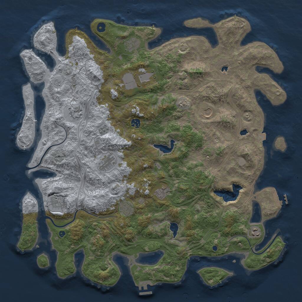 Rust Map: Procedural Map, Size: 4800, Seed: 48000, 17 Monuments