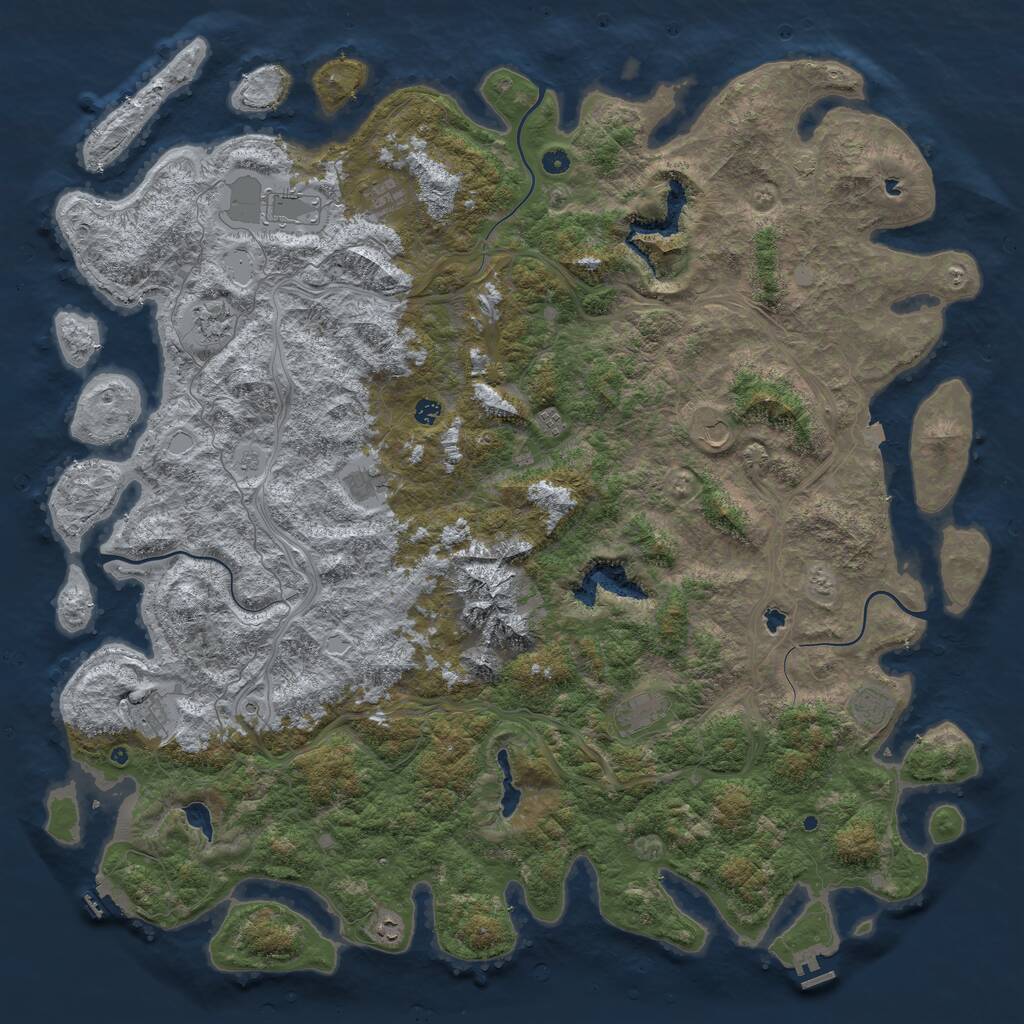 Rust Map: Procedural Map, Size: 5899, Seed: 482887, 17 Monuments