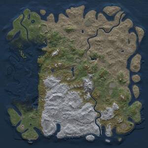 Thumbnail Rust Map: Procedural Map, Size: 6000, Seed: 1944994596, 17 Monuments