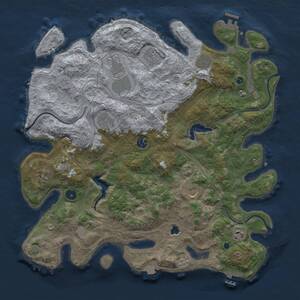 Thumbnail Rust Map: Procedural Map, Size: 4250, Seed: 1041963125, 15 Monuments