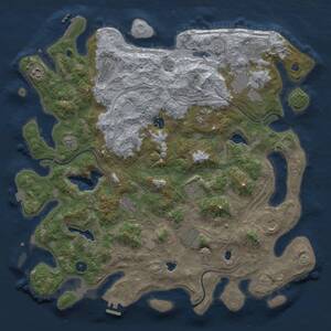 Thumbnail Rust Map: Procedural Map, Size: 4500, Seed: 1337398154, 17 Monuments