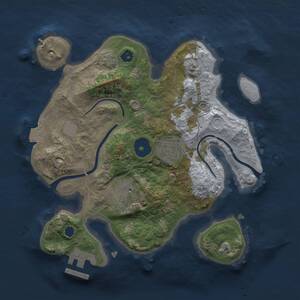 Thumbnail Rust Map: Procedural Map, Size: 2500, Seed: 237804959, 5 Monuments