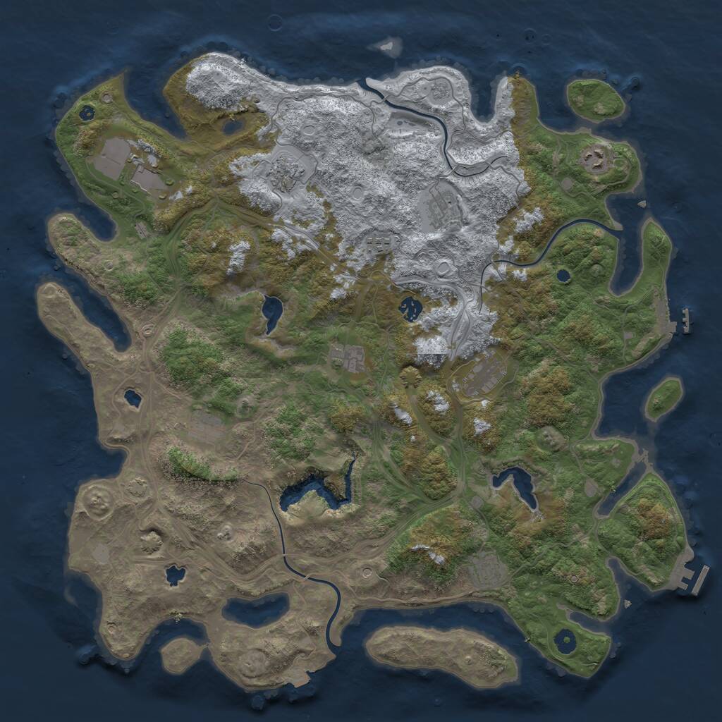 Rust Map: Procedural Map, Size: 4700, Seed: 25400, 16 Monuments