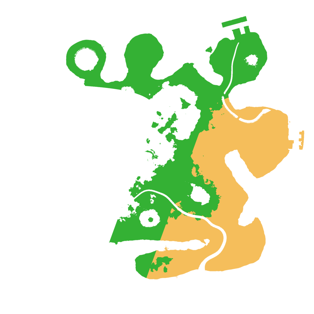 Biome Rust Map: Procedural Map, Size: 2500, Seed: 3453465