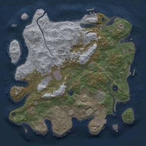 Thumbnail Rust Map: Procedural Map, Size: 3800, Seed: 162092, 13 Monuments