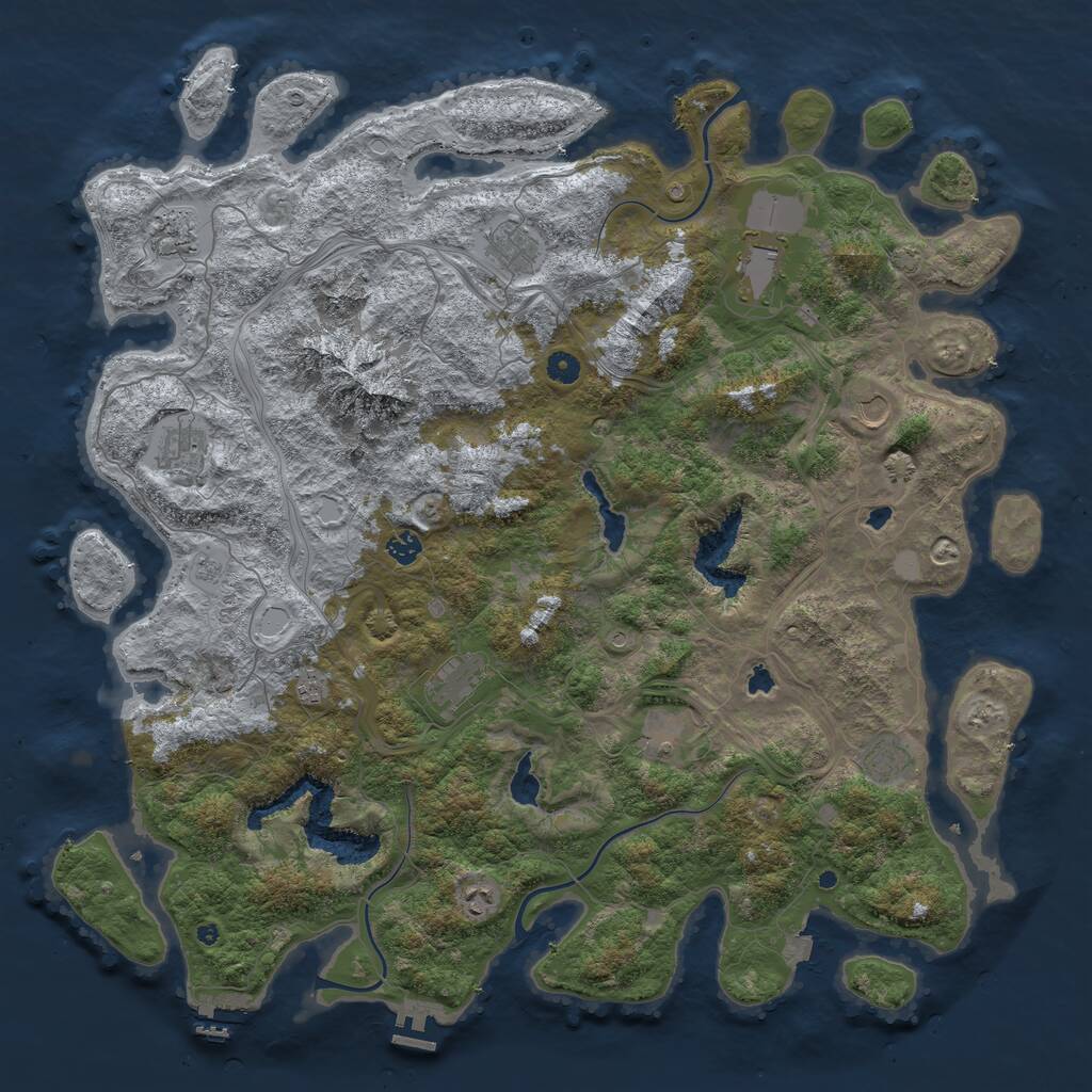 Rust Map: Procedural Map, Size: 5000, Seed: 1979198254, 17 Monuments