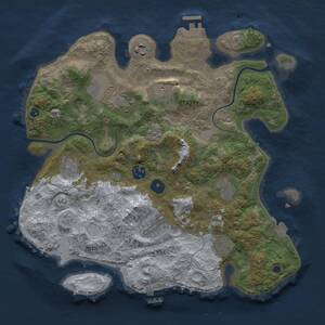 Thumbnail Rust Map: Procedural Map, Size: 3500, Seed: 839325802, 14 Monuments