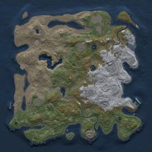 Thumbnail Rust Map: Procedural Map, Size: 4000, Seed: 1428786705, 14 Monuments