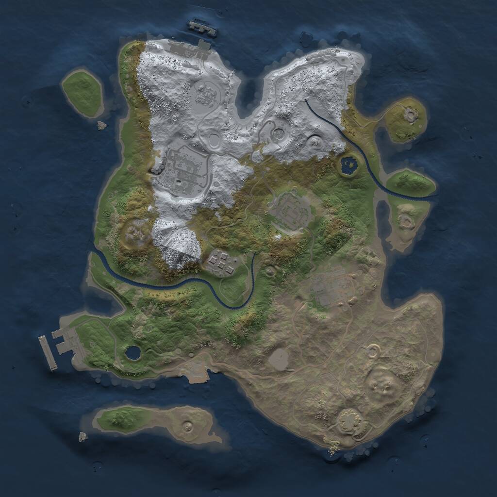 Rust Map: Procedural Map, Size: 2800, Seed: 39741271, 10 Monuments