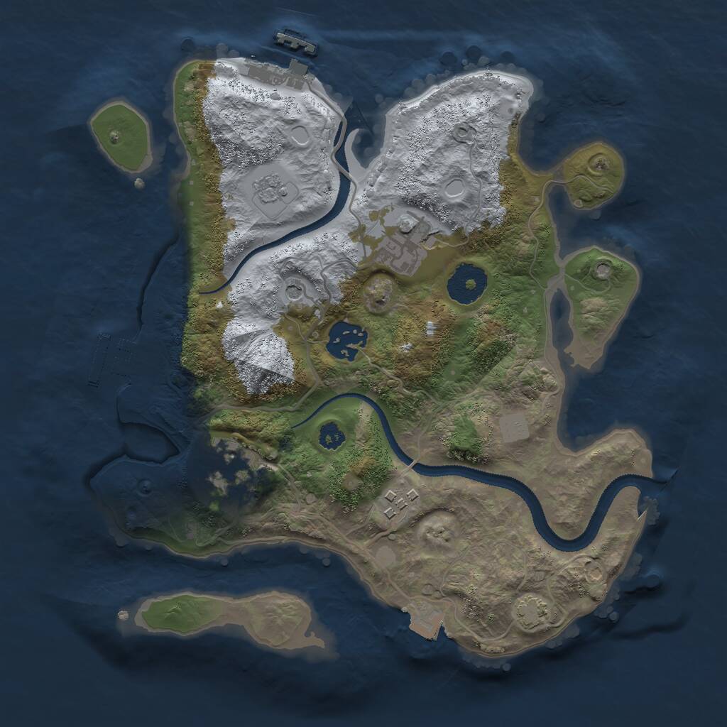 Rust Map: Procedural Map, Size: 2800, Seed: 39741271, 10 Monuments