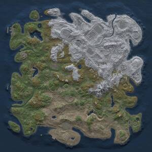 Thumbnail Rust Map: Procedural Map, Size: 5000, Seed: 310244212, 17 Monuments