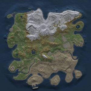 Thumbnail Rust Map: Procedural Map, Size: 3500, Seed: 1560953011, 14 Monuments