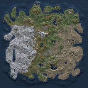 Thumbnail Rust Map: Procedural Map, Size: 4500, Seed: 258894672, 16 Monuments