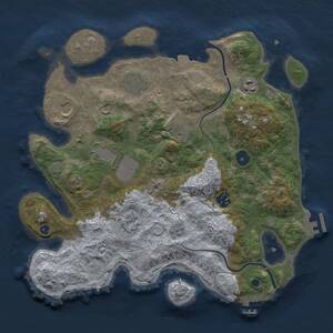 Thumbnail Rust Map: Procedural Map, Size: 3500, Seed: 1746240841, 13 Monuments