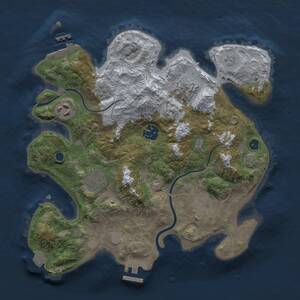 Thumbnail Rust Map: Procedural Map, Size: 3000, Seed: 1531504762, 12 Monuments