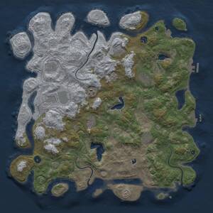 Thumbnail Rust Map: Procedural Map, Size: 4500, Seed: 126046427, 16 Monuments