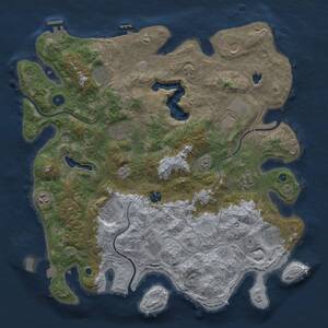 Thumbnail Rust Map: Procedural Map, Size: 4253, Seed: 1486891518, 17 Monuments