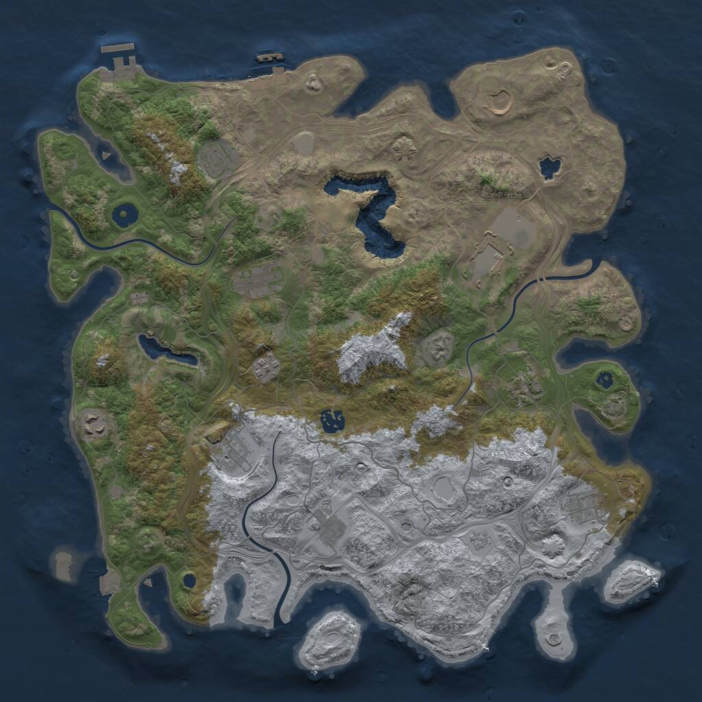 Rust Map: Procedural Map, Size: 4253, Seed: 1486891518, 17 Monuments