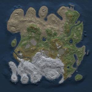 Thumbnail Rust Map: Procedural Map, Size: 3500, Seed: 182915997, 12 Monuments