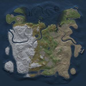 Thumbnail Rust Map: Procedural Map, Size: 3800, Seed: 694416553, 16 Monuments