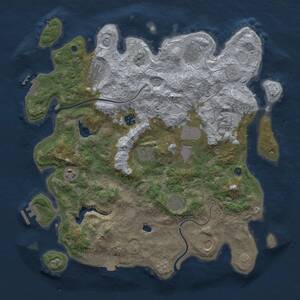 Thumbnail Rust Map: Procedural Map, Size: 4000, Seed: 34712, 16 Monuments