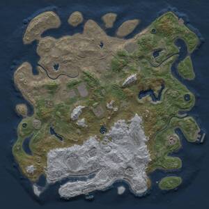 Thumbnail Rust Map: Procedural Map, Size: 4500, Seed: 1882226706, 16 Monuments