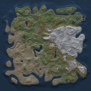 Thumbnail Rust Map: Procedural Map, Size: 4500, Seed: 1186163181, 17 Monuments