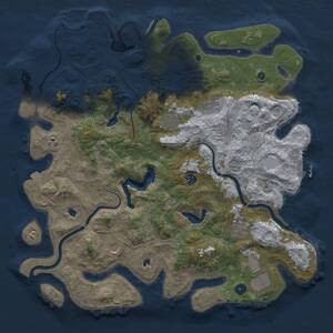 Thumbnail Rust Map: Procedural Map, Size: 4500, Seed: 1186163181, 14 Monuments