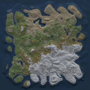 Thumbnail Rust Map: Procedural Map, Size: 4500, Seed: 1915316922, 16 Monuments