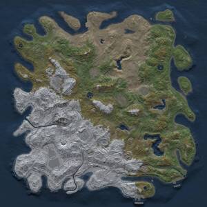 Thumbnail Rust Map: Procedural Map, Size: 5000, Seed: 1660253581, 16 Monuments