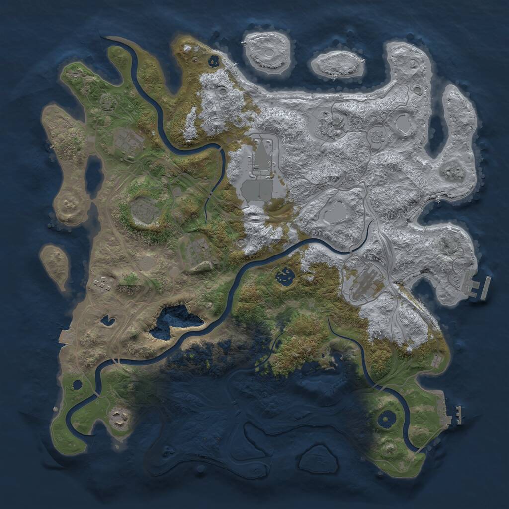 Rust Map: Procedural Map, Size: 4250, Seed: 1596077430, 15 Monuments