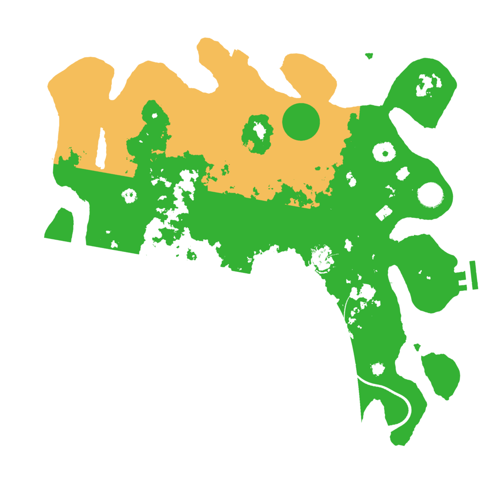 Biome Rust Map: Procedural Map, Size: 3500, Seed: 2033039222