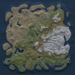 Thumbnail Rust Map: Procedural Map, Size: 5000, Seed: 621571389, 16 Monuments