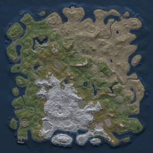 Thumbnail Rust Map: Procedural Map, Size: 5000, Seed: 258299079, 17 Monuments