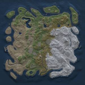 Thumbnail Rust Map: Procedural Map, Size: 4250, Seed: 1119583879, 15 Monuments