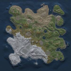 Thumbnail Rust Map: Procedural Map, Size: 3500, Seed: 1274899597, 15 Monuments