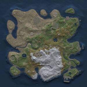 Thumbnail Rust Map: Procedural Map, Size: 3217, Seed: 234534355, 11 Monuments