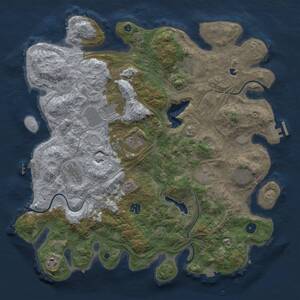 Thumbnail Rust Map: Procedural Map, Size: 4250, Seed: 50526518, 15 Monuments