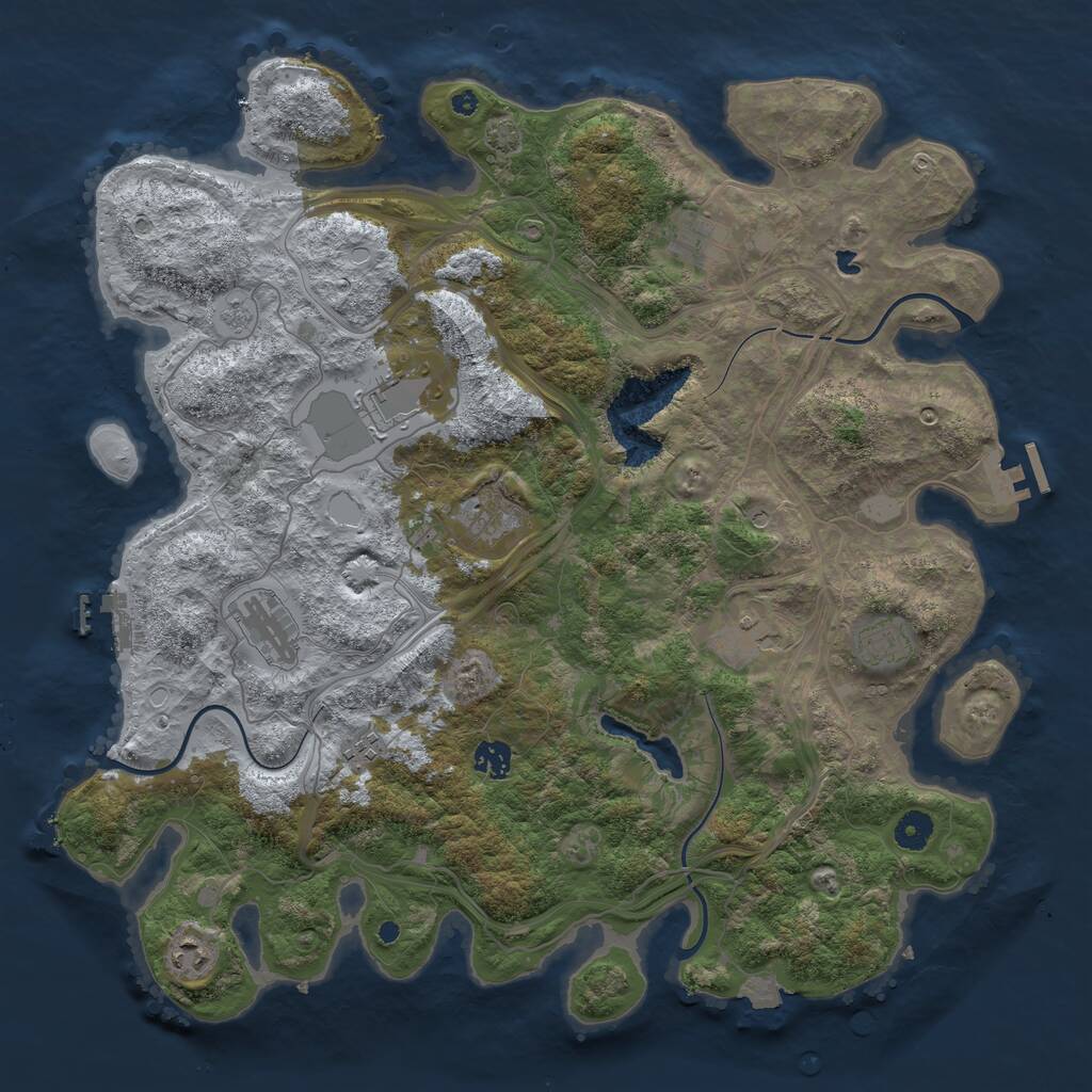 Rust Map: Procedural Map, Size: 4250, Seed: 50526518, 15 Monuments