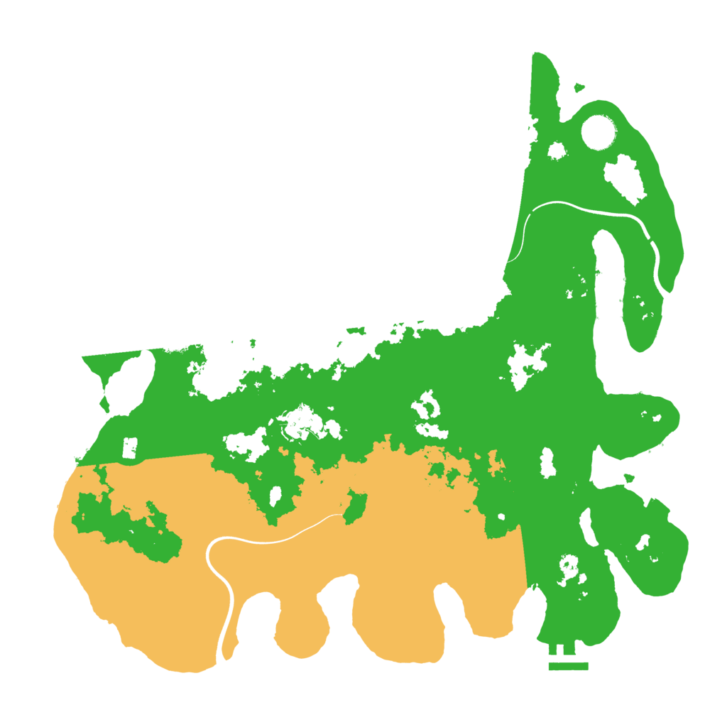 Biome Rust Map: Procedural Map, Size: 3700, Seed: 11124