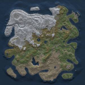 Thumbnail Rust Map: Procedural Map, Size: 4000, Seed: 1792416652, 15 Monuments