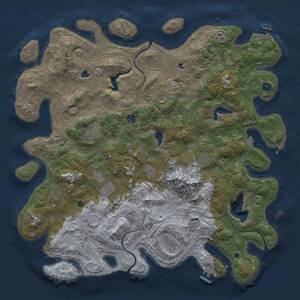 Thumbnail Rust Map: Procedural Map, Size: 5000, Seed: 1338591661, 16 Monuments