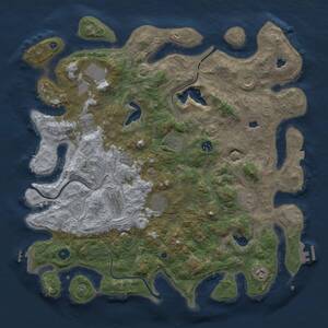 Thumbnail Rust Map: Procedural Map, Size: 4500, Seed: 785084609, 16 Monuments