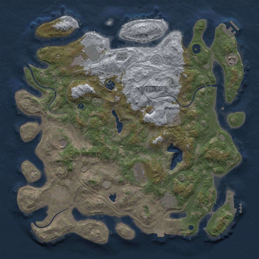 Rust Map: Procedural Map, Size: 4250, Seed: 986047919, 15 Monuments